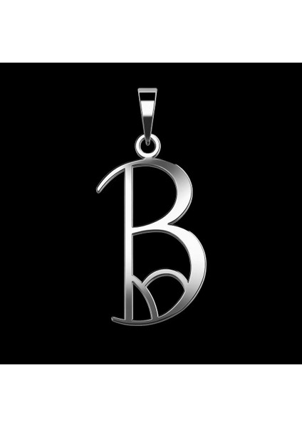 925 Ayar Gümüş Kolye Harf B SM6017