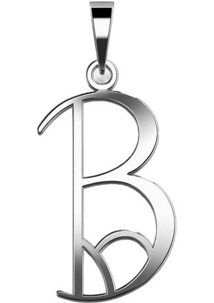 925 Ayar Gümüş Kolye Harf B SM6017 fiyatları