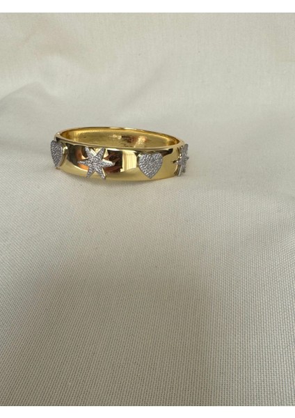 Rainbow Modeli Yıldız & Kalp Taşlı Bileklik