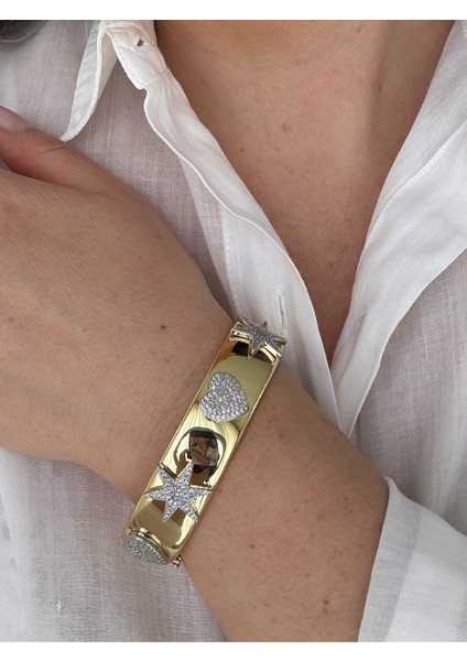 Rainbow Modeli Yıldız & Kalp Taşlı Bileklik fiyatları