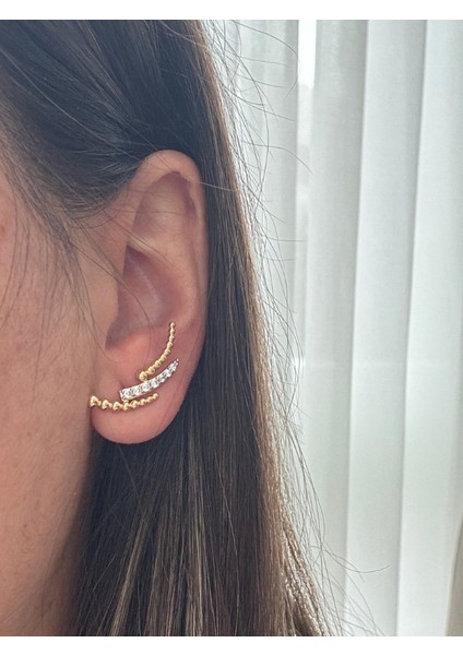 Özel Tasarım Taşlı Küpe