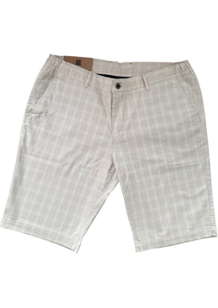 Krem Ekose Pamuklu Erkek Bermuda fiyatları