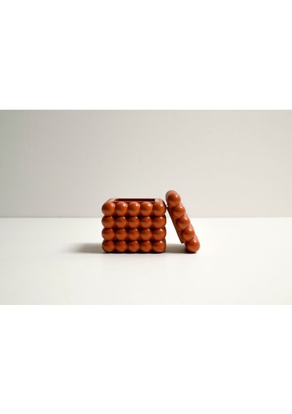 Elite Dekoratif Çok Amaçlı Terra Cotta Bubble Kase/kutu (Kapaklı) 1 Adet