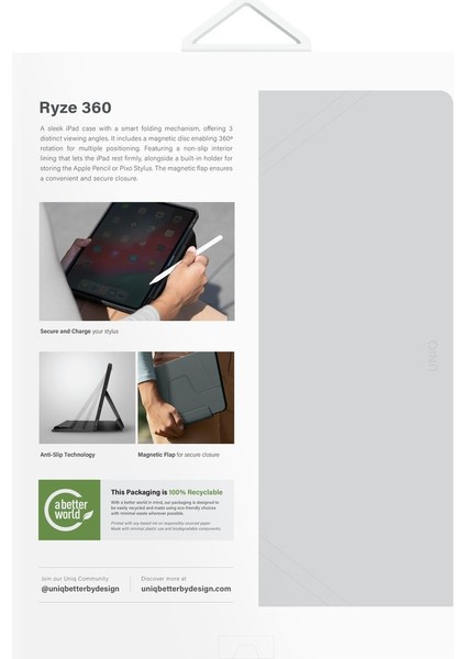 Ipad Air 13" 2024 M2 Çip Tablet Kılıf Ryze Serisi Standlı 360º Dönme Özellikli Katlanabilir Tasarım modelleri