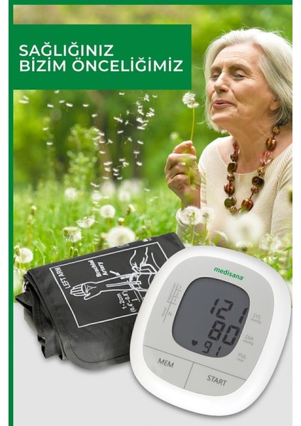 Geniş Ekranlı Hafızalı Üst Koldan Ölçer Tansiyon Aleti Med 48672