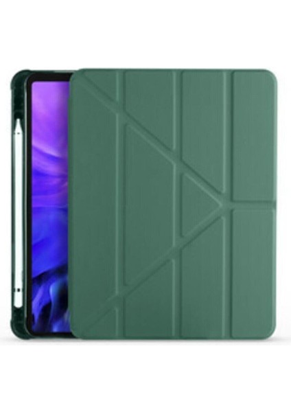 Apple Ipad Uyumlu 10.2 Inc 9. Nesil Kılıf Kalemlikli Premium Standlı Katlanabilir Kılıf Trifolding fiyatları