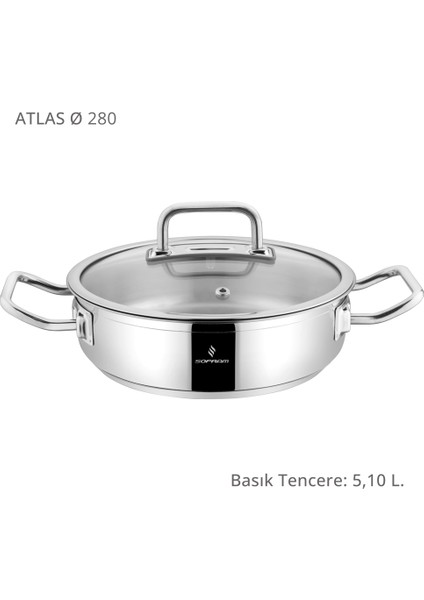 Atlas 28 cm Basık Tencere