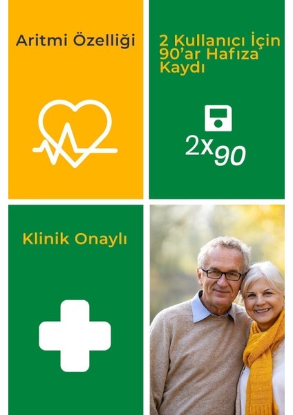 Alman Tasarım Ekstra Geniş Ekranlı Aritmi Özellikli 2X90 Hafızalı Kol Tipi Dijital Tansiyon Aleti fırsatları