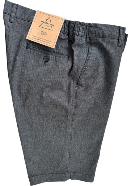 Gri Dokuma Pamuklu Erkek Bermuda fırsatları