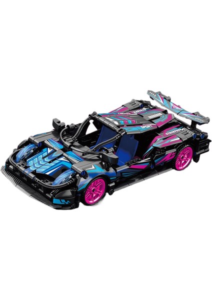 Puzzle Spor Araba Yapı Taşı Oyuncakları Bumerang Araba Monte Edilmiş Model (Yurt Dışından)