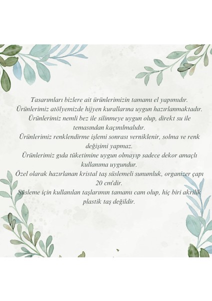 Elite Gold ve Gümüş Kristal Taş Süslemeli Seramik Sunumluk/ Organizer Tabak 1 Adet modelleri