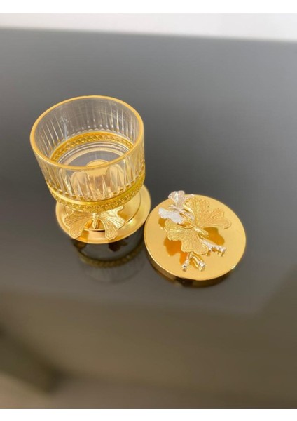 Elite Paşabahçe Elysia Gold Renk Tekli Metal Ayaklı Kelebekli Şekerlik 1 Adet indirimleri