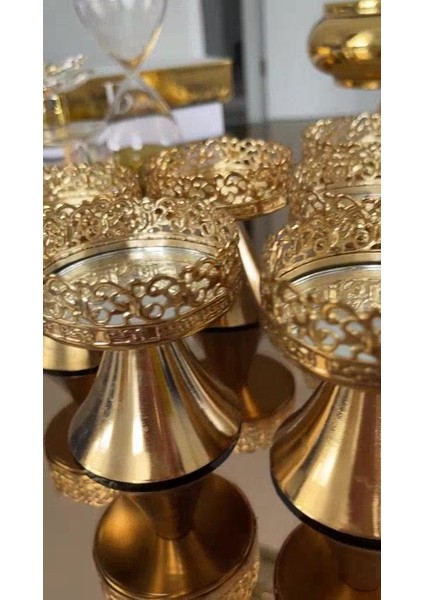 Elite Gold Kaplama 6 Lı Makaronluk Kahve Yanı Sunumluk Mini Şekerlik 1 Adet fiyatları