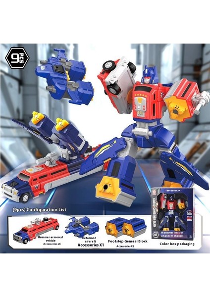 Erkek Çocuklar Için Manyetik Büyük Yapı Taşı Oyuncakları Eğitici Montaj Transformers Robotu (Yurt Dışından)