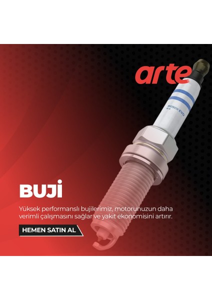 Bosch Platinyum Iridyum Evo Buji | Renault Captur 1.2 Tce (2013-2020) Uyumlu | 4 Adet |