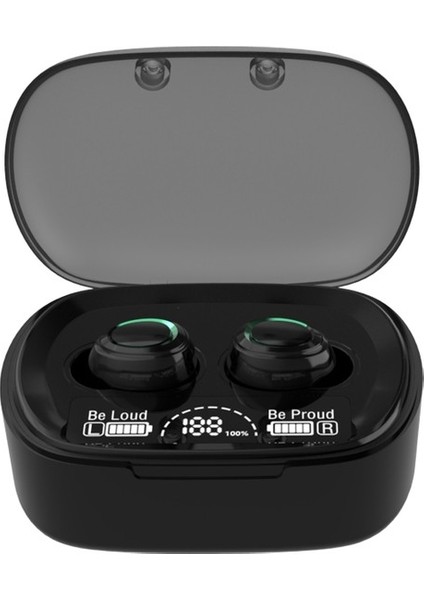 Xp MD06 Tws Wiress Touch Dijital Ekran Bluetooth Kulaklık - Siyah (Yurt Dışından)