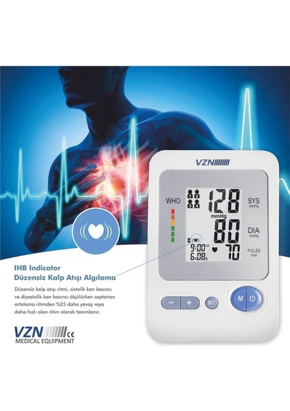 Dijital Koldan Konuşan Tansiyon Aleti DBP-1334 Pilli Bilek fırsatları