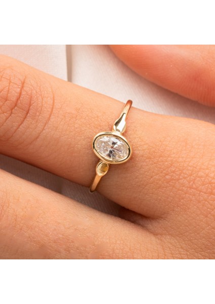 Gümüş Yüzük - Signity Swarovski Taşlı Tek Taş Evlilik Teklifi Yüzüğü-0.90 Karat Kristal Opal 925 Ayar Gümüş Yüzük fiyatları