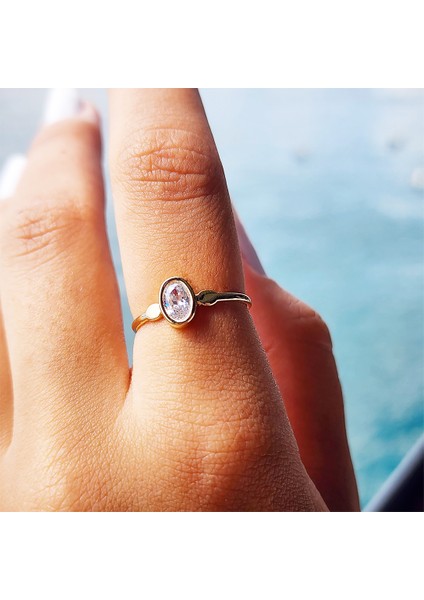 Signity Swarovski Taşlı Tek Taş Evlilik Teklifi Yüzüğü-0.90 Karat Kristal Opal 925 Ayar Gümüş Yüzük indirimleri
