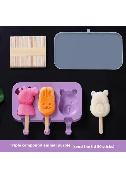 Dondurma Kalıbı Ev Gıda Sınıfı Yumuşak Silikon Ev Yapımı Popsicle Çubuk Modeli (Yurt Dışından)