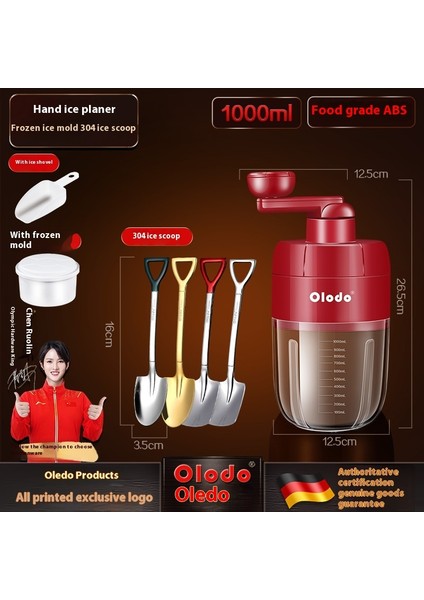 Yeni Buz Tıraş Makinesi Manuel Ev Küçük Buz Tıraş Makinesi El Krank Kırık Buz Smoothie Kırıcı Buz Makinesi (Yurt Dışından)