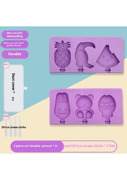 Dondurma Kalıbı Gıda Sınıfı Silikon Ev Yapımı Popsicle Modeli Yapın (Yurt Dışından)