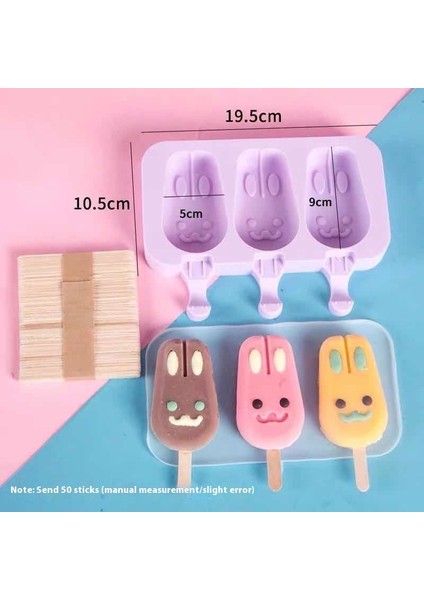 Dondurma Kalıbı Ev Gıda Sınıfı Yumuşak Silikon Ev Yapımı Popsicle Çubuk Modeli (Yurt Dışından)