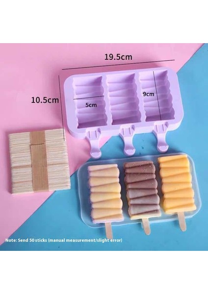 Dondurma Kalıbı Ev Gıda Sınıfı Yumuşak Silikon Ev Yapımı Popsicle Çubuk Modeli (Yurt Dışından)