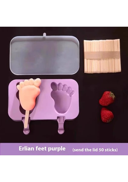 Dondurma Kalıbı Gıda Sınıfı Silikon Ev Yapımı Buz Lolly Öğütücü (Yurt Dışından)