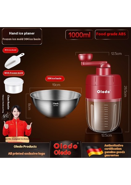 Yeni Buz Tıraş Makinesi Manuel Ev Küçük Buz Tıraş Makinesi El Krank Kırık Buz Smoothie Kırıcı Buz Makinesi (Yurt Dışından)