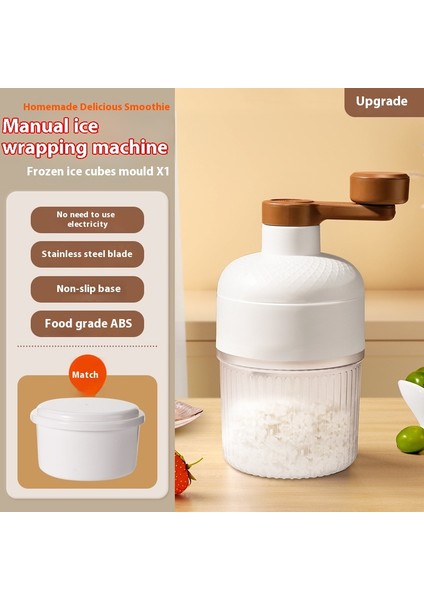 Yeni Buz Tıraş Makinesi Manuel Ev Küçük Buz Tıraş Makinesi El Krank Kırık Buz Smoothie Kırıcı Buz Makinesi (Yurt Dışından)