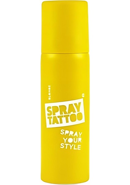Spray Tattoo Sarı Geçici Sprey Dövme