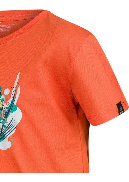 Aja Çocuk Baskılı T-Shirt Turuncu 216