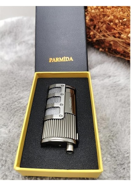 Alsepeteavm Antrasit Gri 3 Torch Rezistanslı Gazlı Çakmak & Cigar