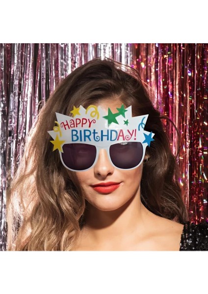 Party Glasses - Colorful Happy Birthday