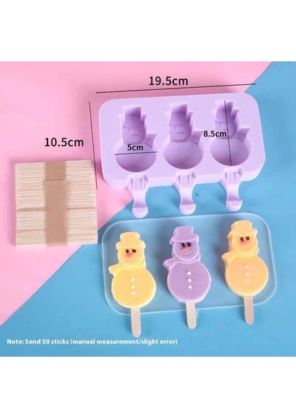 Dondurma Kalıbı Ev Gıda Sınıfı Yumuşak Silikon Ev Yapımı Popsicle Çubuk Modeli (Yurt Dışından)