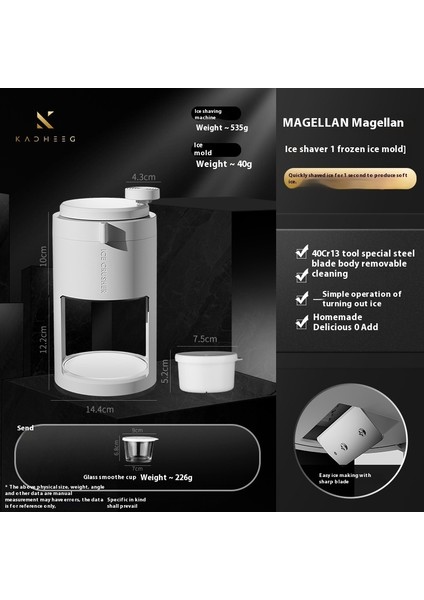 Yeni Buz Tıraş Makinesi Manuel Ev Küçük Buz Tıraş Makinesi El Krank Kırık Buz Smoothie Kırıcı Buz Makinesi (Yurt Dışından)