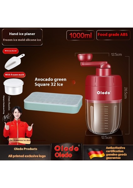 Yeni Buz Tıraş Makinesi Manuel Ev Küçük Buz Tıraş Makinesi El Krank Kırık Buz Smoothie Kırıcı Buz Makinesi (Yurt Dışından)
