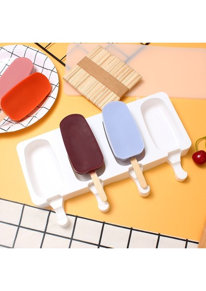 Dondurma Kalıbı Ev Gıda Sınıfı Yumuşak Silikon Ev Yapımı Popsicle Çubuk Modeli (Yurt Dışından)