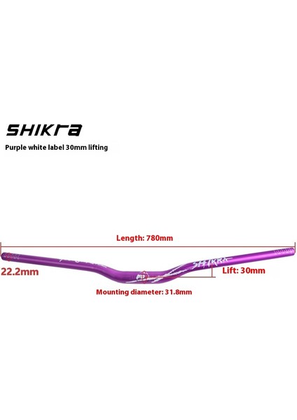 Bisiklet Gidonu Dağ Bisikleti Gidonu Alüminyum Kırlangıç Gidon 720/780MM Gidon Çapraz Sürme Aksesuarları (Yurt Dışından)