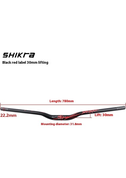 Bisiklet Gidonu Dağ Bisikleti Gidonu Alüminyum Kırlangıç Gidon 720/780MM Gidon Çapraz Sürme Aksesuarları (Yurt Dışından)