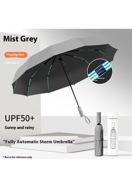 Tam Otomatik Şemsiye Genişletilmiş Güçlendirilmiş Güneş Şemsiyesi Güneşli Yağmur Ultraviyole Işın (Yurt Dışından)