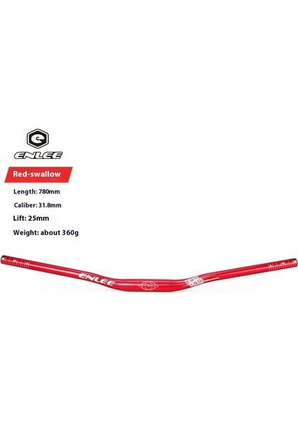 Bisiklet Gidonu Dağ Bisikleti Gidonu Alüminyum Kırlangıç Gidon 720/780MM Gidon Çapraz Sürme Aksesuarları (Yurt Dışından)