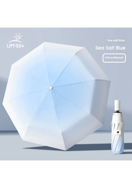 Siyah Kauçuk Çift Katmanlı Şemsiye Güneşlik Şemsiye Katlanır Yağmur ve Güneşli Şemsiye (Yurt Dışından)