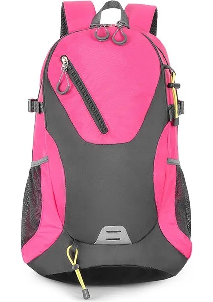 40L Büyük Kapasiteli Sıradan Sırt Çantası Erkekler/kadınlar Su Geçirmez Dizüstü Torba Yürüyüş Sporları Sırt Çantası Bisiklet Seyahat Çantası Okul Sırt Çantası Renk: Gül Kırmızı (Yurt Dışından)