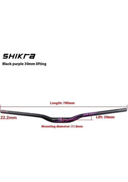 Bisiklet Gidonu Dağ Bisikleti Gidonu Alüminyum Kırlangıç Gidon 720/780MM Gidon Çapraz Sürme Aksesuarları (Yurt Dışından)