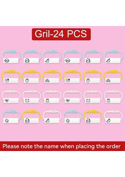 24 Adet Su Geçirmez Bebek Adı Etiketleri ile Etiket Ipi Özelleştirilmiş Çocuk Giyim Ayakkabıları Okul Çantası Kupası Etiketleri Coundcolor: Kız Ayakkabı YÜZÜĞÜ-24PCS (Yurt Dışından)