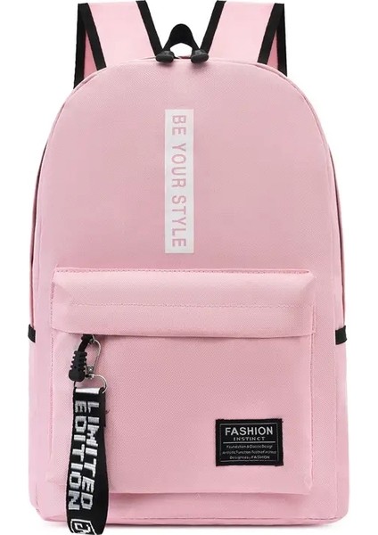 2024 Okula Dönüş Sezonu Büyük Kapasiteli Öğrenci Sırt Çantası Sıradan Düz Renk Oxford Sırt Çantası Çok Fonksiyonel Basit Çanta Renk: E-Çanta-Pink (Yurt Dışından)