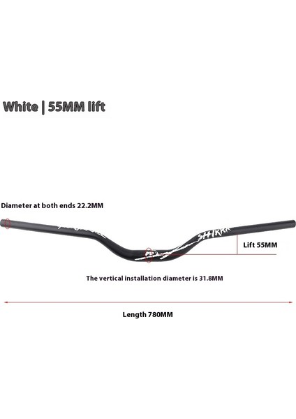 Bisiklet Gidonu Dağ Bisikleti Gidonu Alüminyum Kırlangıç Gidon 720/780MM Gidon Çapraz Sürme Aksesuarları (Yurt Dışından)