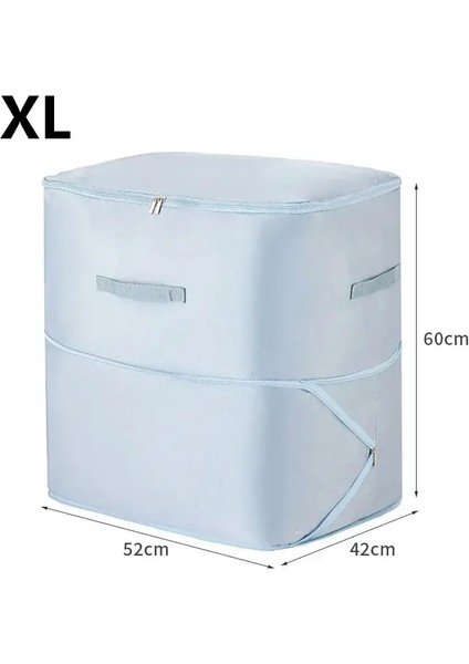 Uzay Tasarrufu Sıkıştırma Depolama Tote Çanta Ağır Dermi Çok Amaçlı Dikdörtgen Kumaş Organizatör Giymeceler ve Battaniyeler Renk: 1 Pc Blue-Xl (Yurt Dışından)